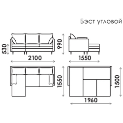  Купить Угловой диван Бэст в Пензе от производителя в магазине"МЕБЕЛЬ 58"по самой выгодной цене