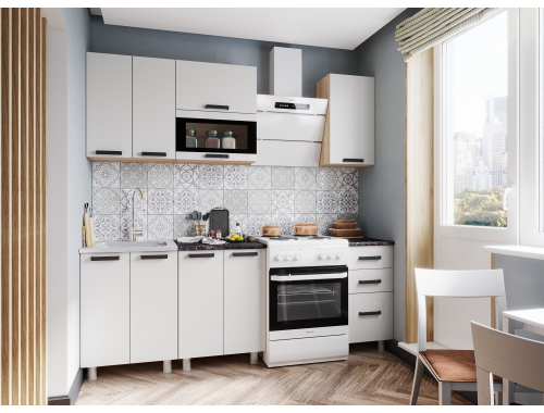 Купить Кухня Контемп слоновая кость 1.6 м в магазине "МЕБЕЛЬ 58" в Пензе по выгодной цене