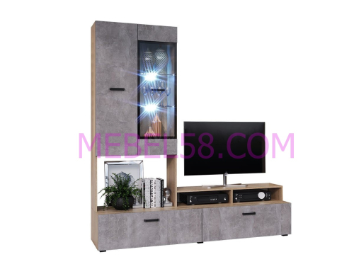 Купить Центральная секция Нэнси new сонома/бетон в магазине "МЕБЕЛЬ 58" в Пензе по выгодной цене
