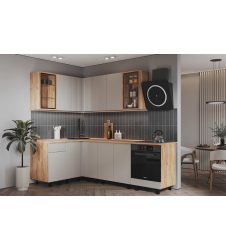 Кухня Оливия 1.4 х 2.4 м кашемир