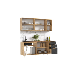 Кухня Ирис 2.0 м графит в Пензе купить в магазине "МЕБЕЛЬ 58" фото - 2 Купить Кухня Ирис 2.0 м графит в Пензе от производителя в магазине"МЕБЕЛЬ 58"по самой выгодной цене