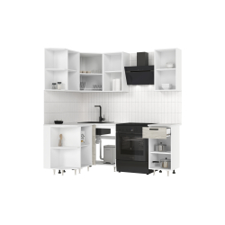 Угловая кухня Рио new 2.0 х 1.3 м крафт белый в Пензе купить в магазине "МЕБЕЛЬ 58" фото - 2 Купить Угловая кухня Рио new 2.0 х 1.3 м крафт белый в Пензе от производителя в магазине"МЕБЕЛЬ 58"по самой выгодной цене
