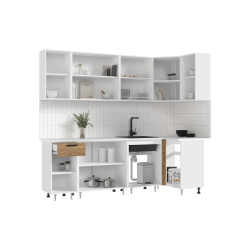 Угловая кухня Рио new 2.4 х 1.0 м крафт в Пензе купить в магазине "МЕБЕЛЬ 58" фото - 2 Купить Угловая кухня Рио new 2.4 х 1.0 м крафт в Пензе от производителя в магазине"МЕБЕЛЬ 58"по самой выгодной цене