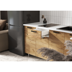 Угловая кухня Рио new 2.2 х 1.0 м крафт в Пензе купить в магазине "МЕБЕЛЬ 58" фото - 3 Купить Угловая кухня Рио new 2.2 х 1.0 м крафт в Пензе от производителя в магазине"МЕБЕЛЬ 58"по самой выгодной цене