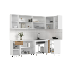 Угловая кухня Рио new 2.6 х 1.0 м крафт в Пензе купить в магазине "МЕБЕЛЬ 58" фото - 2 Купить Угловая кухня Рио new 2.6 х 1.0 м крафт в Пензе от производителя в магазине"МЕБЕЛЬ 58"по самой выгодной цене