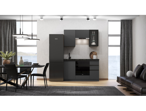Купить Кухня Техно-6 1.5 м графит софт в магазине "МЕБЕЛЬ 58" в Пензе по выгодной цене
