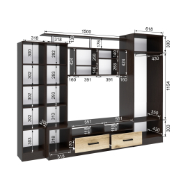 Гостиная Оскар-5 венге/делано в Пензе купить в магазине "МЕБЕЛЬ 58" фото - 4 Купить Гостиная Оскар-5 венге/делано в Пензе от производителя в магазине"МЕБЕЛЬ 58"по самой выгодной цене