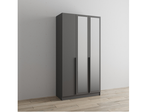 Купить Шкаф Мадрид 1.3 с зеркалом графит в магазине "МЕБЕЛЬ 58" в Пензе по выгодной цене