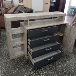 Комод Ангара юкон/графит в Пензе купить в магазине "МЕБЕЛЬ 58" фото - 2 Купить Комод Ангара юкон/графит в Пензе от производителя в магазине"МЕБЕЛЬ 58"по самой выгодной цене