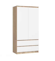 Шкаф Челси комбинированный сонома/белый